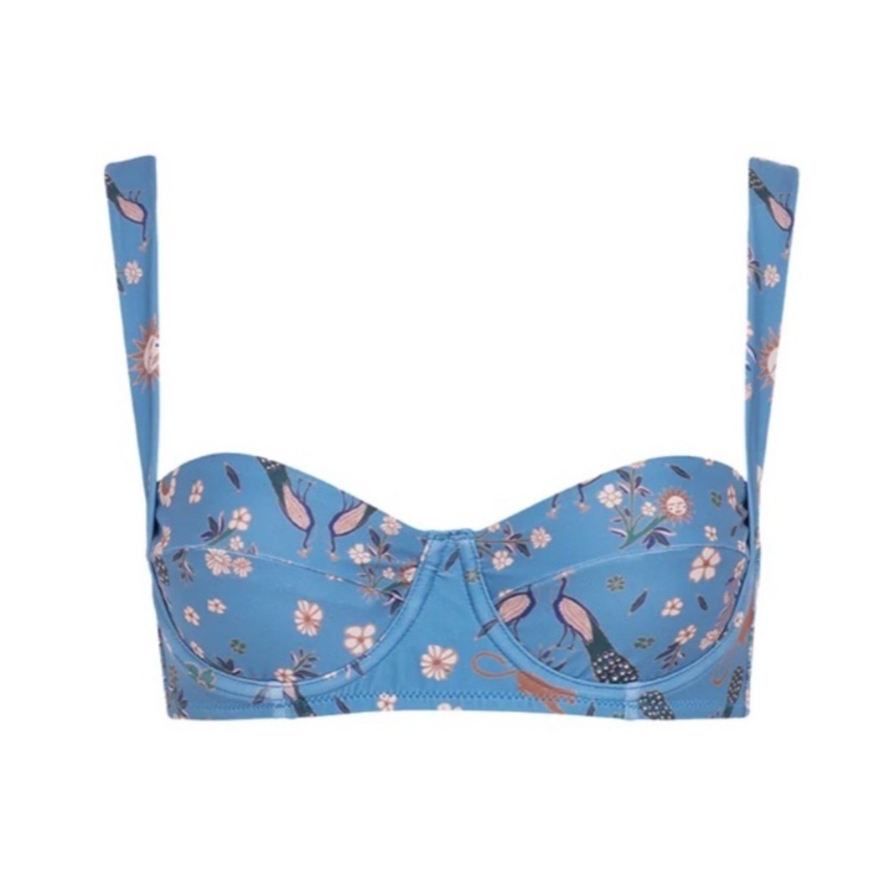 NEW! Carolina K Carmel bikini top sun blue nwt 1997